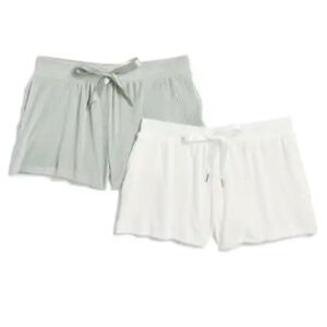 Jaclyn 2-Pack Rib Velour Shorts